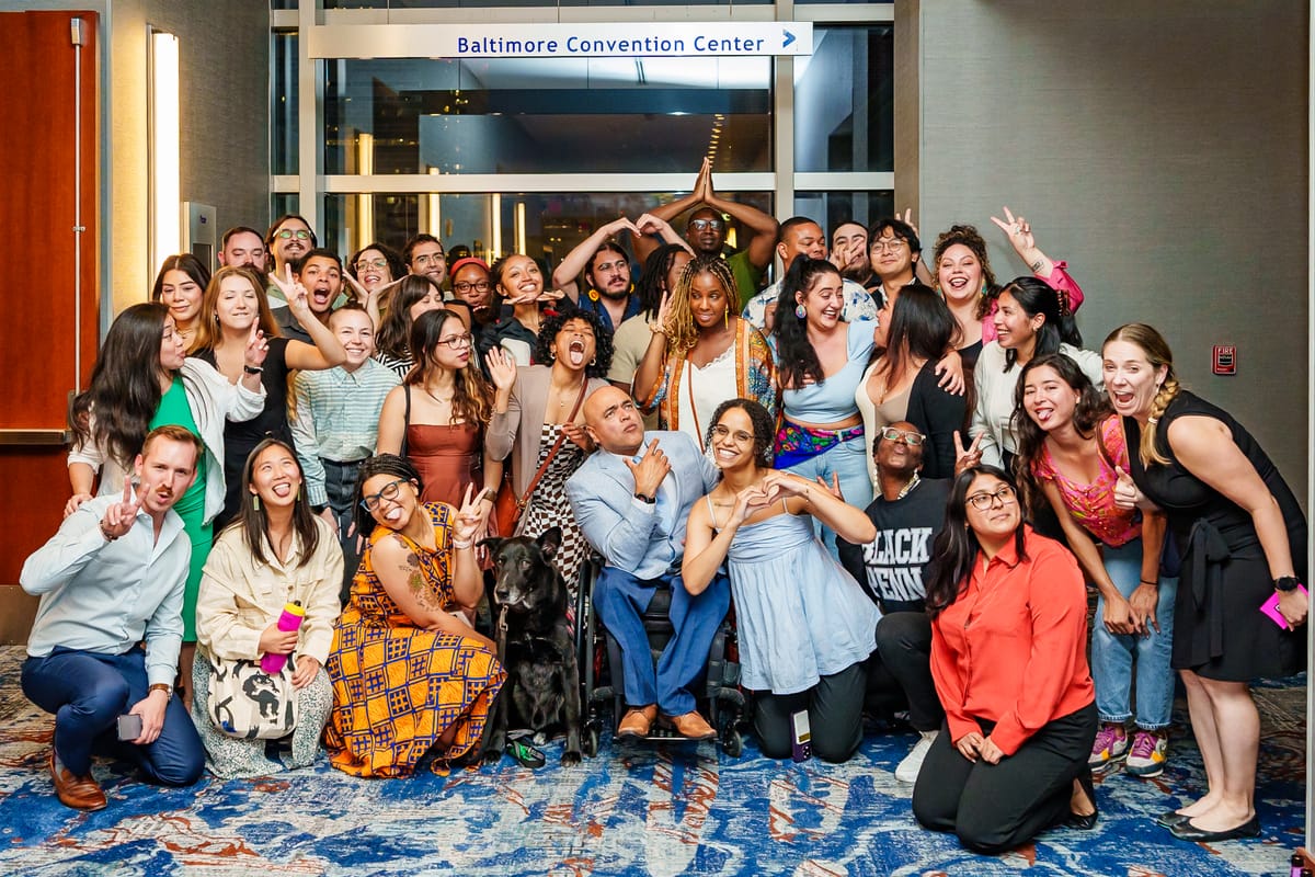 Health Policy Research Scholars gathering for an energetic cohort group photograph
