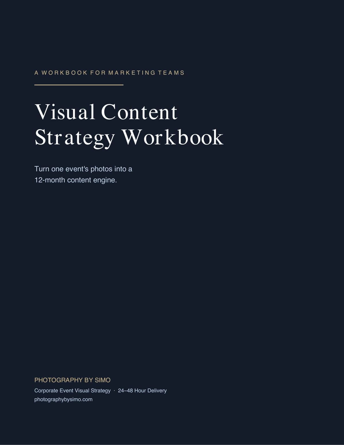 Cover of the Visual Content Strategy Workbook