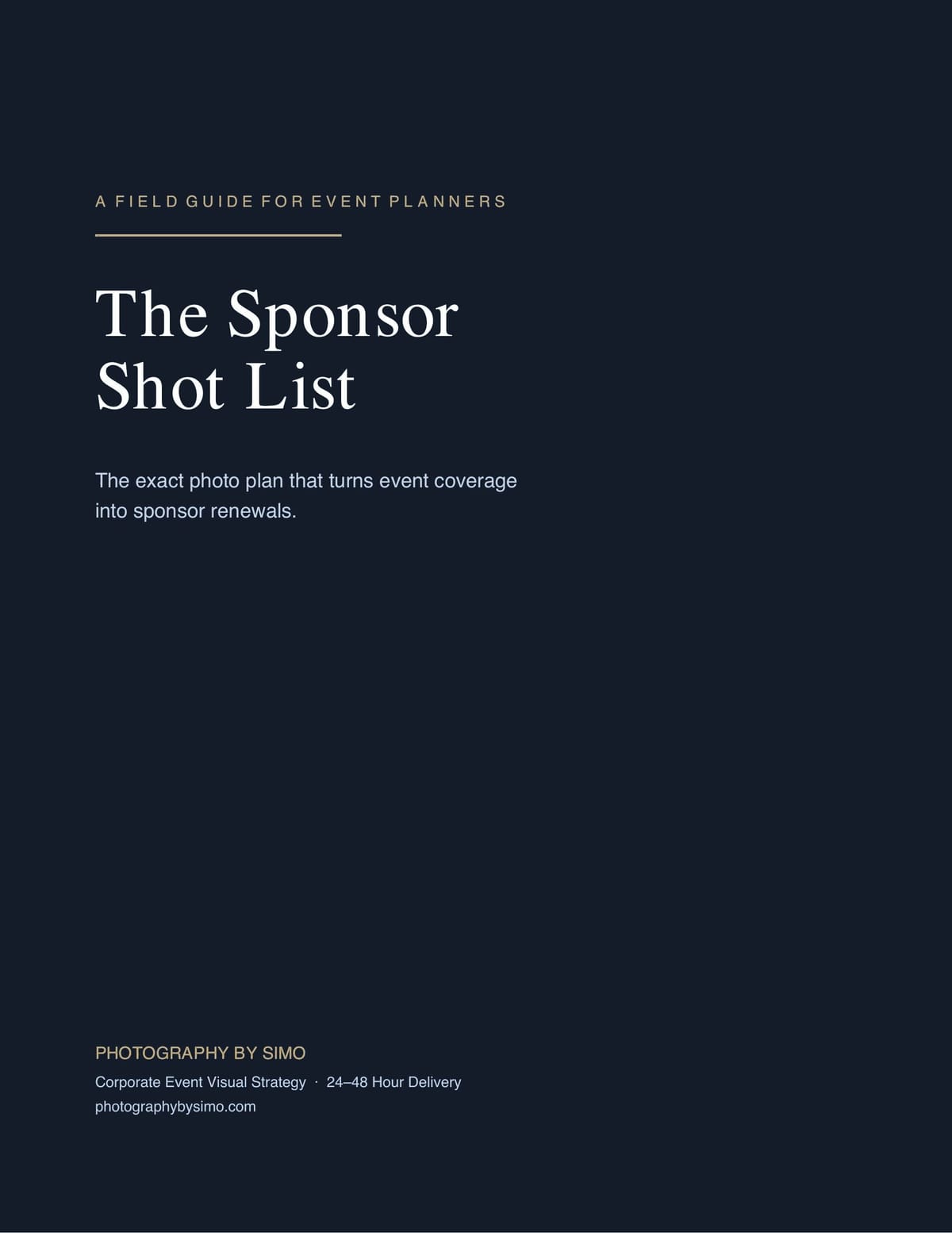 Cover of The Sponsor Shot List